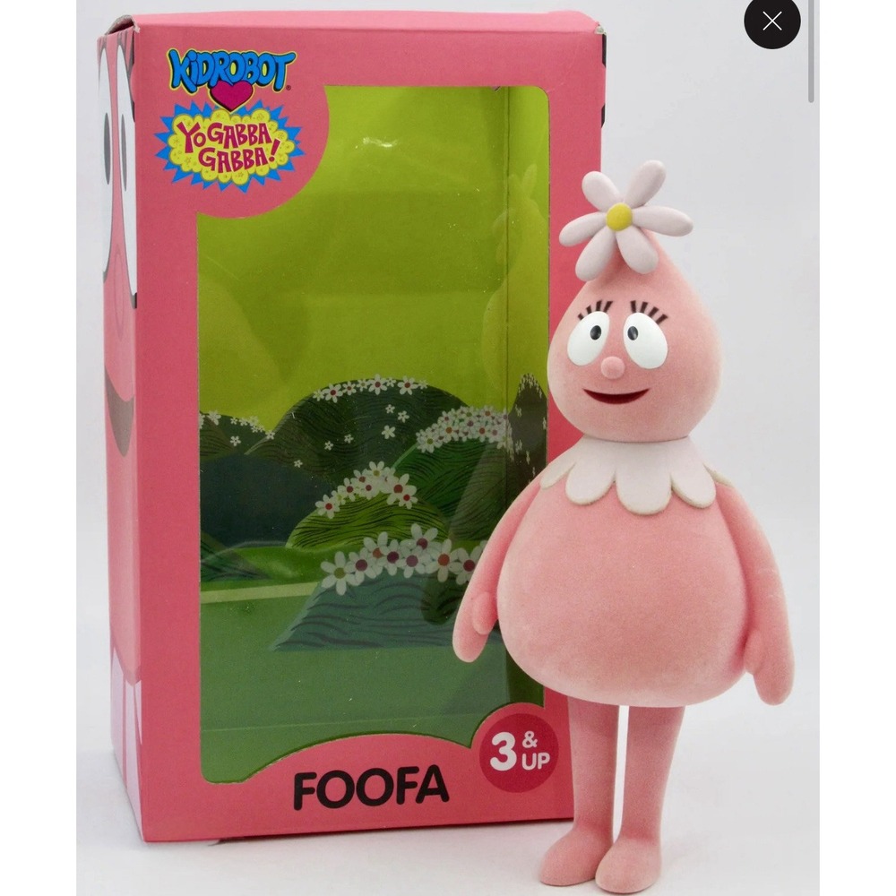 NIB Yo Gabba Gabba FOOFA Flocked‎ VINYL Art TOY  KIDROBOT RARE MINT New with box